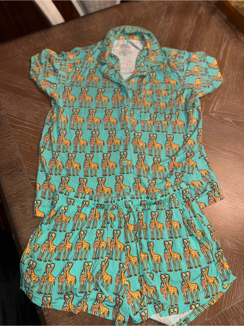 MEUNDIES Soft Micro Modal Pajamas Shorts PJ Set- Giraffe Size Medium